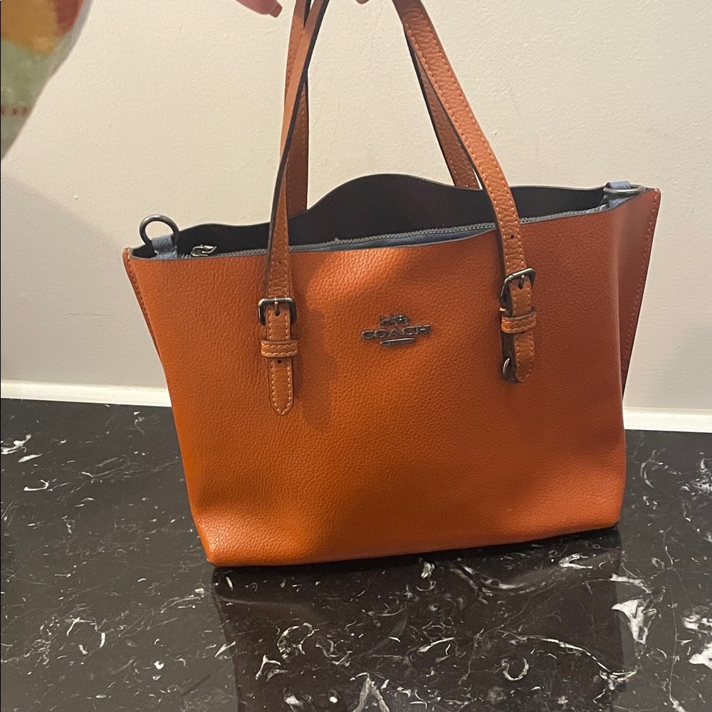Coach Small Burnt Orange Mollie 25 Tote Bag